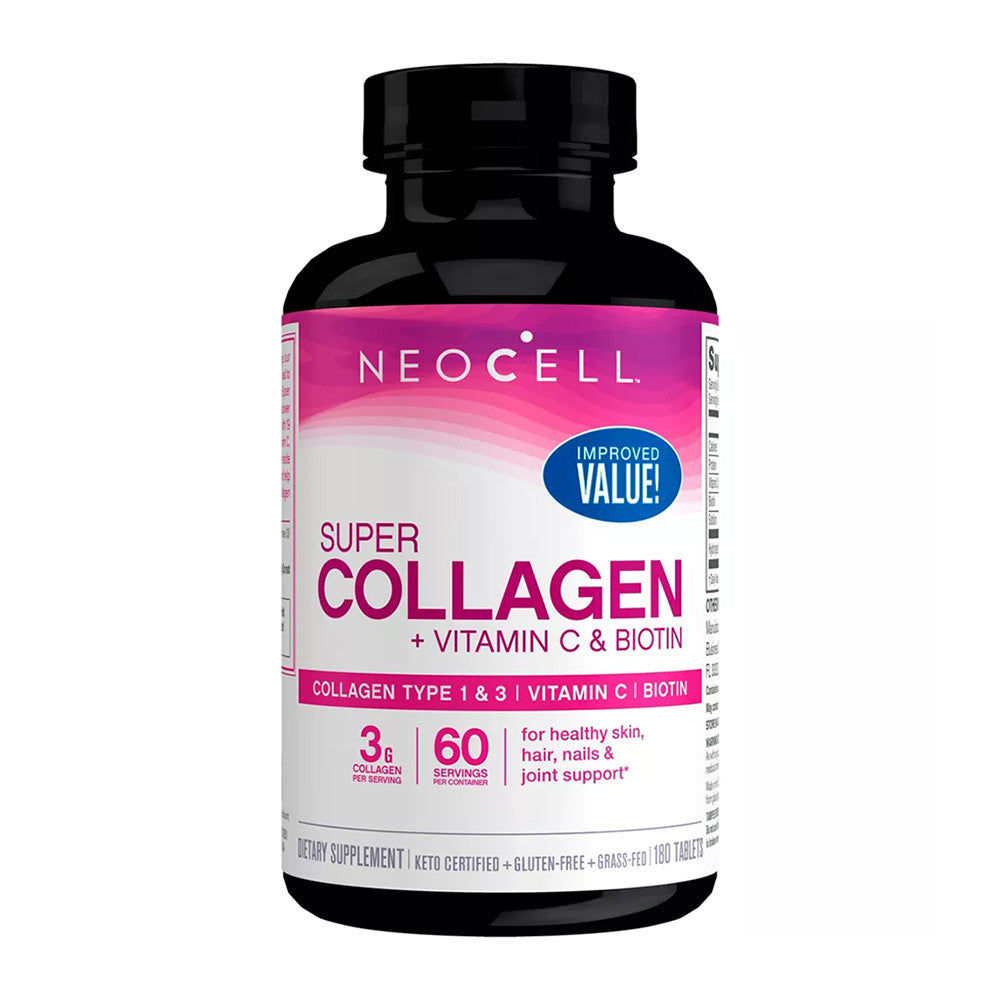 NeoCell Collagen Tablets With Vitamin C and Biotin, 180 Ct